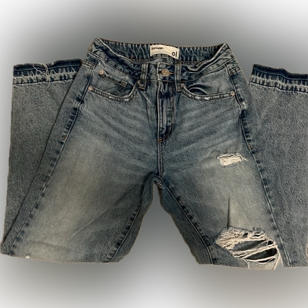 Garage Ripped Leg Blue Jean - Picture 2 of 4